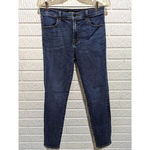 J Brand Women's Blue High Rise Cotton Polyurethane Denim Skinny Jeans Size 29